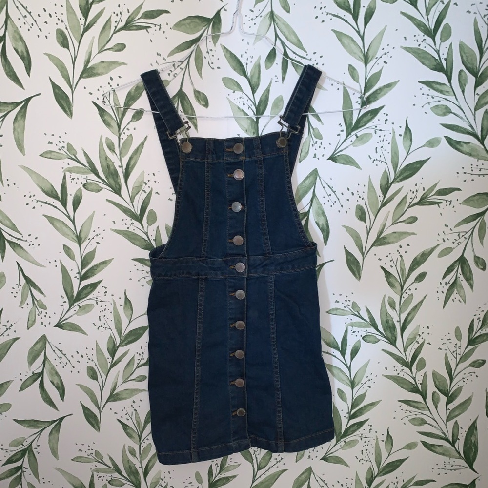 Cute Short Denim Overall Dress